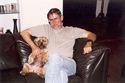 My two favorite guys – Jon and our puppy, Bogart
