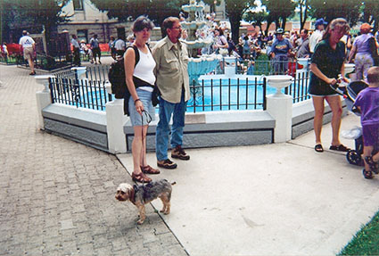 Bogart taking Jon and Connie for a walk in Prescott, AZ
